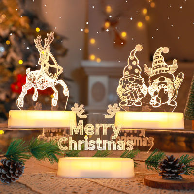 ABL Merry ไฟคริสมาสต์โคมไฟ LED ตัวอักษรกันน้ำในร่มเครื่องประดับต้นคริสต์มาสการตกแต่งคริสต์มาสตกแต่ง DIY Kamar สำหรับเป็นของขวัญในบ้าน