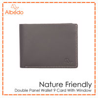 กระเป๋าสตางค์/กระเป๋าเงิน/กระเป๋าใส่บัตร ALBEDO DOUBLE PANEL WALLET 9 CARD WITH WINDOW รุ่น NATURE FRIENDLY - NF06279