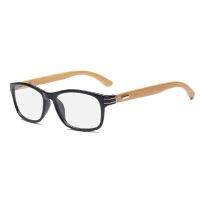 Leisure Style Rectangle Handcrafted Frame Bamboo Temples Fashion Round Reading Glasses +0.75 +1 +1.25 +1.5 +1.75 +2 To +6