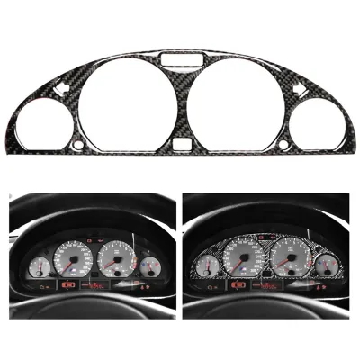 for BMW 3 E46 M3 1998-2005 Carbon Fiber Internal Instrument Panel Decorative Frame Dashboard Cover Stickers