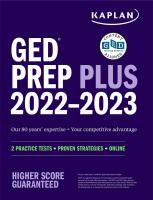 KAPLAN GED TEST PREP PLUS 2022-2023: 2 PRACTICE TESTS + PROVEN STRATEGIES + ONLI