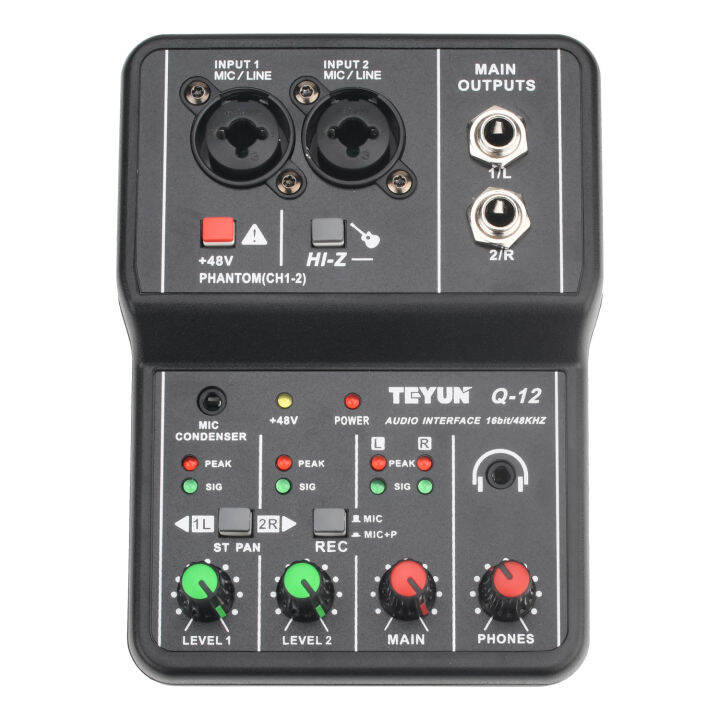 Portable Audio Interface Professional Mini External Sound Card Mixer ...