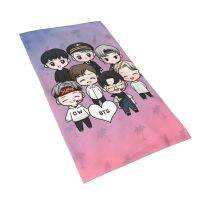 ผ้าขนหนู BTS 27.5x15 7in ผ้าขนหนูไมโครไฟเบอร์ผ้าเช็ดหน้าที่ดูดซับแบบนุ่ม Unisex