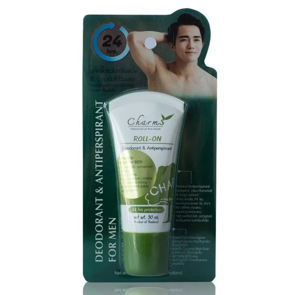 Charms Roll-On โรลออนระงับกลิ่นกาย-สำหรับผู้ชาย ไร้แอลกอฮอล์ ขนาด Deodorant  & Anti-Perspirant For Men (30Ml) | Lazada.Co.Th