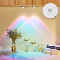 Sunset Lamp Rainbow Projector Lamp Bedroom Atmosphere Night Light Stick on Wall Dual Mode Cabinet Light Photo Background Lights Night Lights