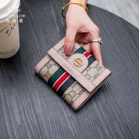 [COD] New style folding womens short section genuine leather coin purse buckle 30 off simple one piece dropshipping