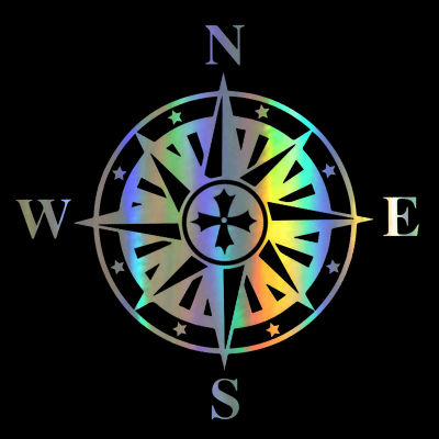 สติกเกอร์ติดมอเตอร์ไซค์สติกเกอร์รถสะท้อนแสงเข็มทิศ Nswwe สำหรับติดแต่งรถรถยนต์ Moto ไวนิล JDM ตลกสำหรับตกแต่ง Yamaha Suzuki