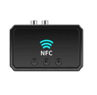 NFC 5.0บลูทูธรับ A2DP AUX 3.5มิลลิเมตรอาร์ซีเอแจ็ค USB เล่นสมาร์ทเสียงสเตอริโออะแดปเตอร์ไร้สายสำหรับชุดอุปกรณ์ติดรถยนต์ลำโพง