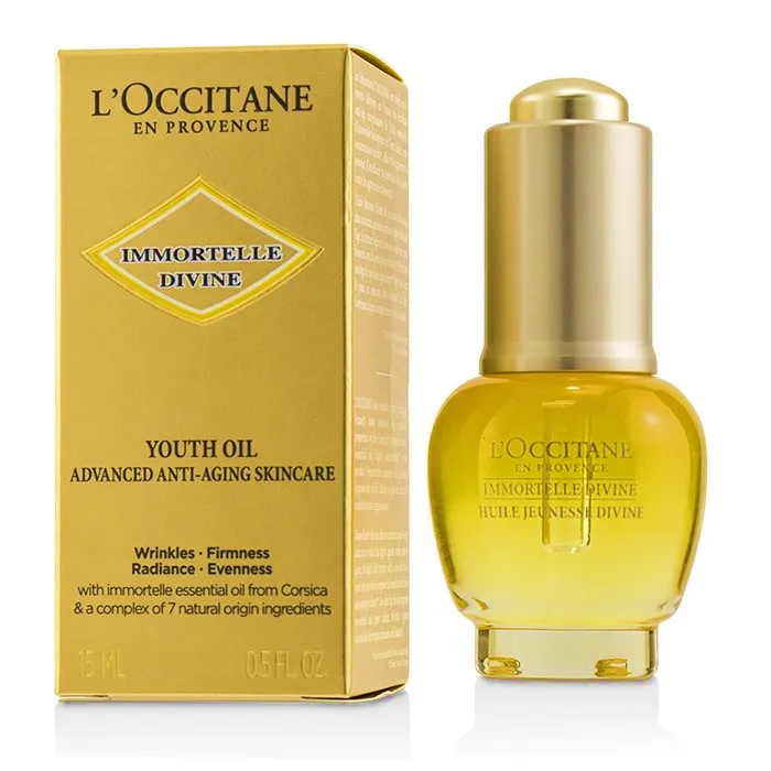 L’OCCITANE Immortelle Divine Youth Face Oil 15ml. ล็อกซิทาน ยูธ ออยล์