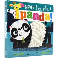 Never touch a panda dont touch the panda cardboard touch the picture book childrens English Enlightenment animal cognition safety silicone touch design parent-child reading English original imported childrens books