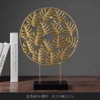 Nordic Iron Art Golden Turtle Leaf ห้องนั่งเล่น Porch Shop ตกแต่ง Creative Home Screen ตกแต่ง Iron Art Decoration