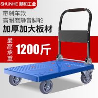 [COD] trolley pull cargo flatbed push folding express trailer warehouse cart