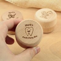 Personalize name date Baby Kid Chlid Wood Tooth Fairy Box Organizer Teeth Storage Collect First Teeth Save baby shower Gifts