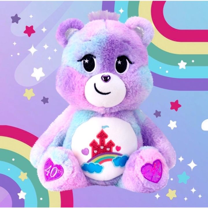 usa-พร้อมส่งในไทย-limited-ตุ๊กตาแคร์แบร์-รุ่น-40ปี-care-bears-care-a-lot-นำเข้าอเมริกาแท้