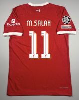 (Player) เสื้อบอล ทีมลิเวอร์พูลเหย้า เกรดนักเตะ ปี 2023/2024 ชื่อเบอร์ M.SALAH 11อามลูกบอล UCL 6 อาม UEFAFOUNDATION EXPEDIA