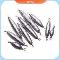 GAIYUAN 5pcs ร้อน ป้องกันฝุ่น แหวนคู่ ทนทาน รูปมะกอก Lead Sinkers น้ำหนัก รอกตกปลา