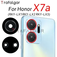 เลนส์กระจกกล้องถ่ายรูปหลังด้านหลังสำหรับ Honor X7a RKY-LX2 RKY-LX1 RKY-LX3เปลี่ยนด้วยสติกเกอร์กาว