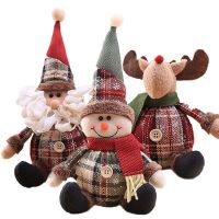 【CW】 Christmas Doll Santa Claus Elk Christmas Decorations for Home Christmas Tree Hanging Ornaments Kids Toy Xmas Navida 2023 Gifts