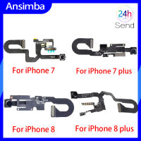 Ansimba กล้องหน้าของแท้สำหรับ iPhone 7 7 Plus 8 8 Plus กล้องด้านหน้าเซนเซอร์พร็อกซิมิตีขวาสายเคเบิลงอได้หลังพร้อมเครื่องมือ