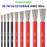 ஐ✕℗ Red Black Silicone Wire Heat-resistant Electrical Flexible Rubber Cable For RC Battery Solar Panel LED Light Car Automotive Boat