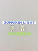 {:“=-】100ชิ้น SMD 3528/6028 RGB นำขั้วบวก SMT ชิปสามสี (สีแดงสีเขียวสีน้ำเงิน) 1210ส่องลงโคมไฟไดโอดเปล่งแสง