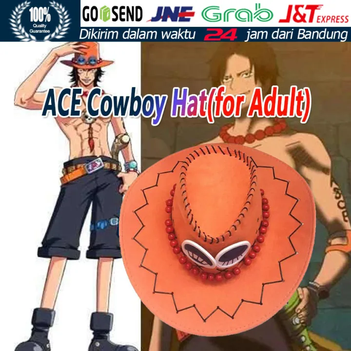 topi koboi Ace Karakter Anime Cowboy One Piece ACE Luffy's Brother ...