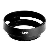 Limited Time Discounts 49Mm Black Vented Curved Metal Camera Lens Hood  For Leica M For Pentax For Sony For Olympus For Canon Nikon