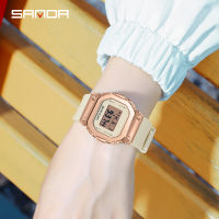 SANDA NEW Luxury LED Electronic Digital Watch Fashion Casual Womens Watches Ladies Clock Male Wristwatch relogio feminino 9006