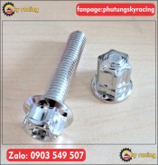 Ốc inox 8ly40 đầu salaya treo pô xe có kèm tán hoặc không