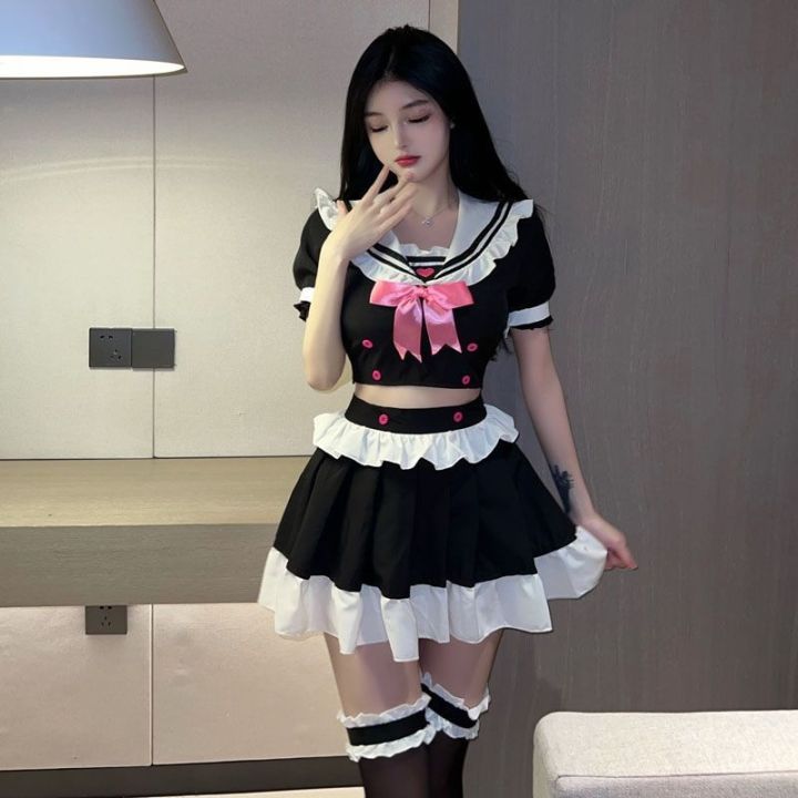 maid-outfit-sexy-female-student-uniforms-pajamas-lingerie-extreme-temptation-than-fully-open-spicy-grade