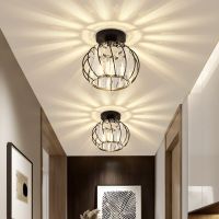 ZZOOI LED Crystal Lamp Modern Simple Aisle lights Entrance Porch Light Luxury Ceiling Lamp Creative Personality Balcony Corridor Lamp