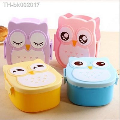 ✶№♂ Cartoon Owl Lunch Box Portable Japanese Bento Meal Boxes Lunchbox Storage For Kids School Outdoor Thermos For Food Picnic Set
