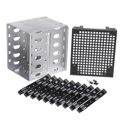 5.25 Inch to 5 x 3.5 Inch SATA HDD Cage Rack Hard Drive Disk Enclosure HardDrive Disk Tray Caddy Adapter
