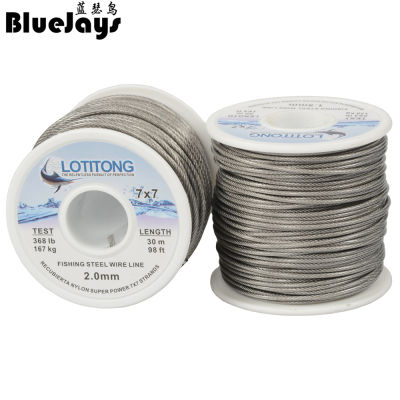Super power 70LB-368LB fishing steel wire line 7x7 strands Trace Coating Wire Leader Coating Jigging Wire Lead Fish Jigging Line