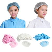 100Pcs Disposable Hair Caps Tanning Cap Catering Food Elasticated Hair Nets Non woven Shower Caps Hair Salon Beauty Accessories