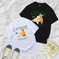 -FF.fashion- เสื้อลายแมว CATFIGHT ทรงoversize แฟชั่นน่ารัก ผ้านิ่มเด้ง ใส่สบาย ไม่ร้อน  #C010