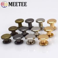 [YP] Meetee 20/50ชิ้น5 8มิลลิเมตรสกรูหัวแบนเล็บ Rivet DIY กระเป๋าหนังสือโน๊ตบุ๊คโลหะผูกเข็มขัดอุปกรณ์ฮาร์ดแวร์ Rivets หัวเข็มขัด