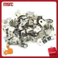 MSRC 30Pcs 304สแตนเลสสตีล ตัวยึด U หนาขึ้น 2รูค่ะ สายรัดท่อ สายคล้องคอ M22 ที่หนีบท่อน้ำชนิด U ท่อเเทน