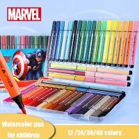 【LZ】✳  2023 Marvel super-heróis Avengers cartoon characters crianças encaixotado caneta aquarela lavável crianças desenho ferramentas aprendizagem papelaria