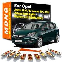 MDNG ชุดไฟอ่านหนังสือหลอดไฟ LED ภายในสำหรับ Astra G H J K Corsa B C D E Adam Agila Karl Meriva A B 1998-2021อุปกรณ์เสริมรถยนต์