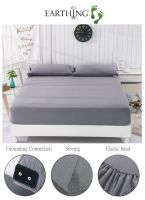 EARTHING Fitted Sheet Gray color Not includes pillow case Cotton Silver Antimicrobial healthy Bedding set