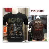 สไตล์มินิมอล AC DC เสื้อวงดนตรี ร็อคต่างประเทศ เสื้อสไตล์วินเทจ ไม่มีตะเข็บขาง สรีนหน้าและหลังขับเนื้อ งานผ้าบาง คนดัง เสื้อยืดคอกลมผ้าฝ้าย