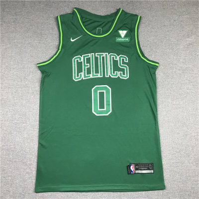 Ready Stock High Quality Mens 0 Jayson Tatum Boston Celtics Basketball Swingman Jersey- Green