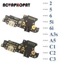 Novaphopat สำหรับ Realme C2 C3 5i 6 6i 5pro Pro 2 C1แท่นเครื่องชาร์จ Usb เสียบชาร์จพอร์ตบอร์ดไมโครโฟนไมค์สายเคเบิลเชื่อมต่อแบบยืดหยุ่น