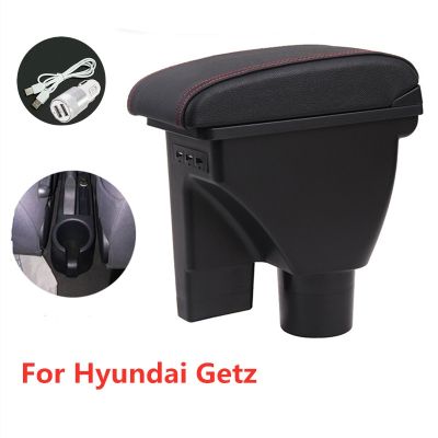 สำหรับ Hyundai Getz ที่วางแขนเข็มขัดสองชั้น3Usb รถยนต์กล่องเก็บของที่พักแขนตรงกลางอเนกประสงค์