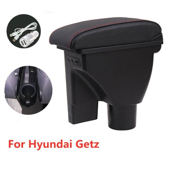 สำหรับ-hyundai-getz-ที่วางแขนเข็มขัดสองชั้น3usb-รถยนต์กล่องเก็บของที่พักแขนตรงกลางอเนกประสงค์