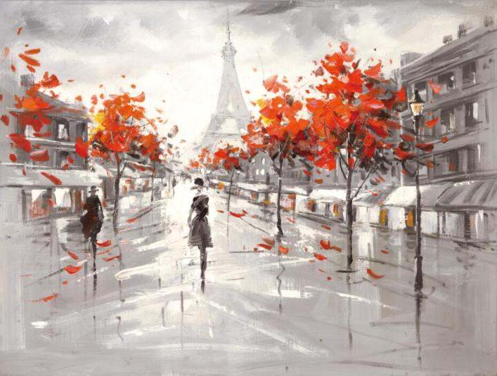 paris-street-view-wall-art-ภาพวาดผ้าใบโปสเตอร์และภาพพิมพ์ภูมิทัศน์นามธรรมของ-paris-home-decor