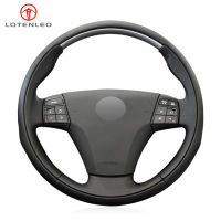 2021LQTENLEO Black Artificial Leather Hand-stitched Car Steering Wheel Cover For Volvo C30 2006-2013 C70 2008-2010