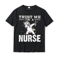 Trust Me Im A Nurse Funny Dabbing Unicorn T-shirt Cotton Family Tops Shirts Funny Men Tshirts Party Christmas Day - lor-made T-shirts XS-6XL