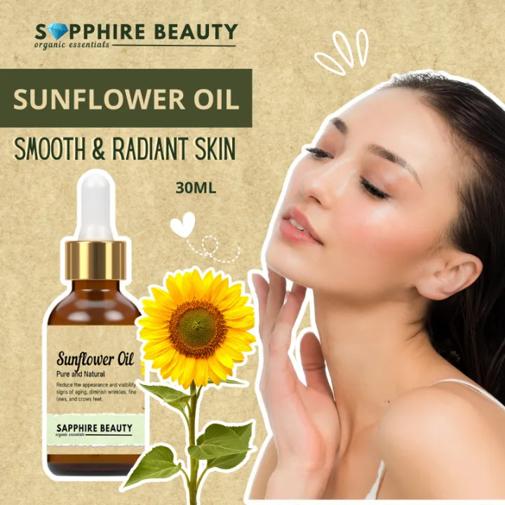 SAPPHIRE BEAUTY Sunflower Oil 30ml Skin Care Facial Oils Moisturizing for Dry Skin, Anti Aging